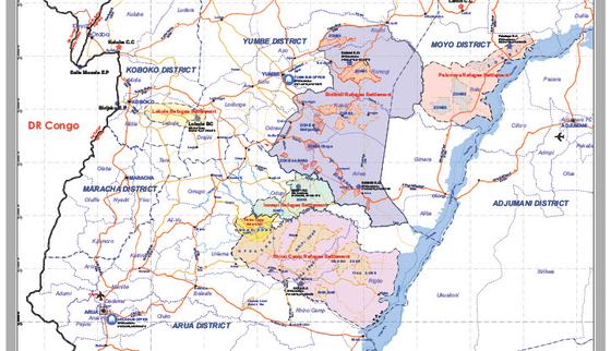 Map of Uganda 2025